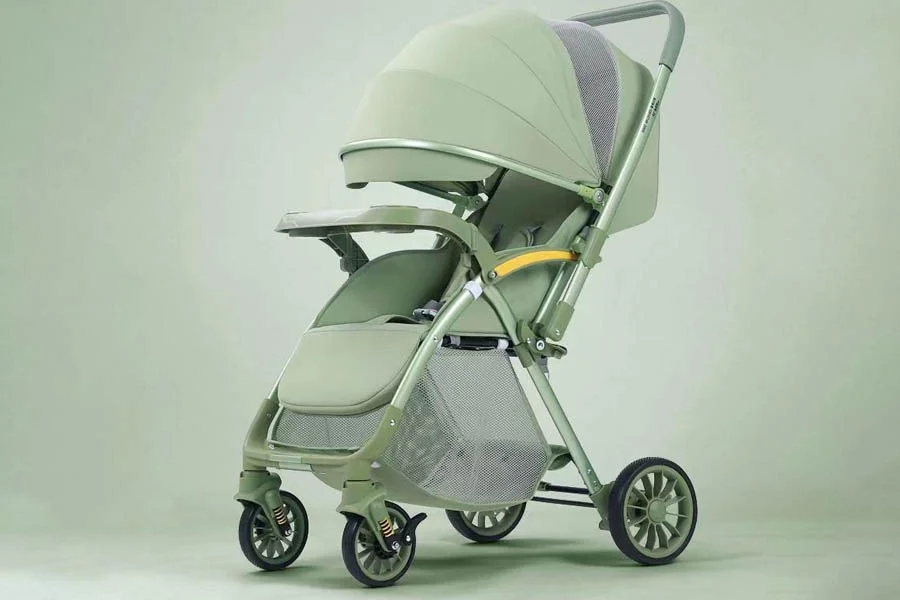 Reversible Baby Stroller with Elevated Seat