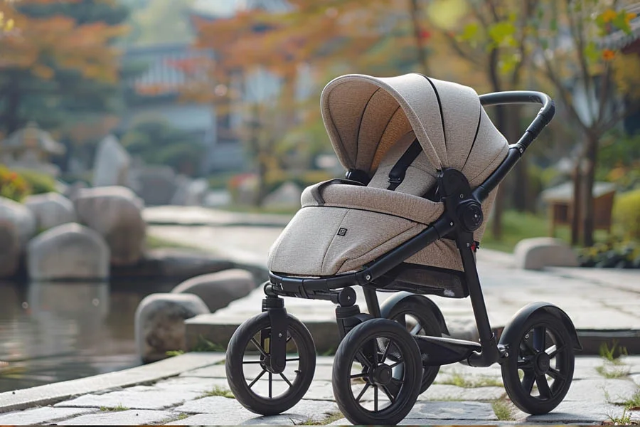 Reversible Baby Stroller with Elevated Seat